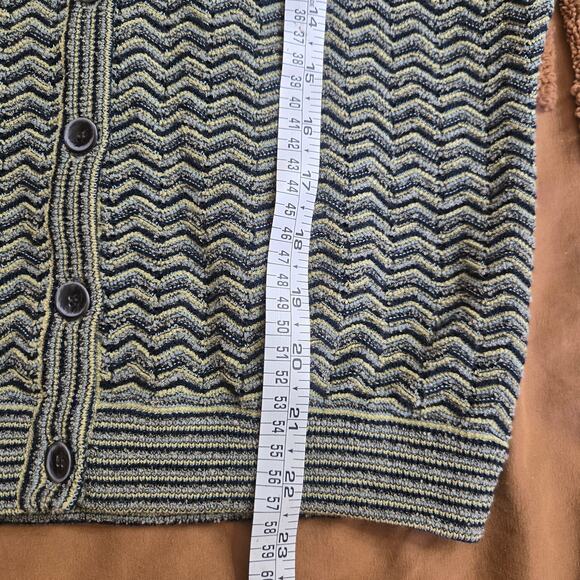 Jones NY Womens Vtg Y2K Eclectic Maximalist Indie Open Knit Chevron Cardigan PS - Picture 11 of 11
